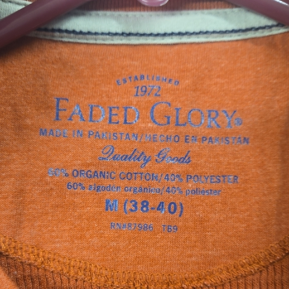 3/$10 Faded Glory Orange Crew Neck Top - Picture 6 of 6